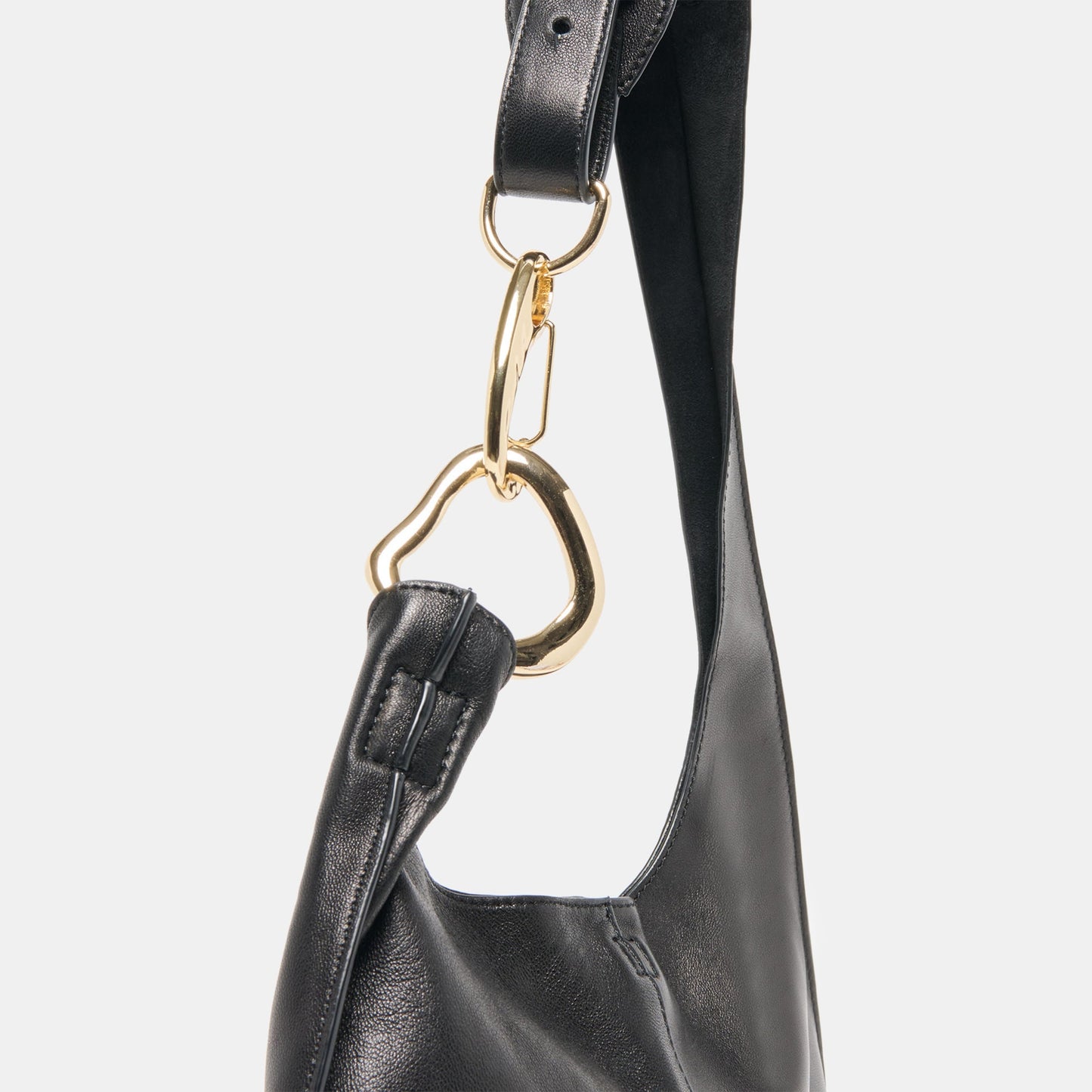 Johnnie Black Leather Shoulder Bag - Dolce Vita