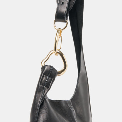Johnnie Black Leather Shoulder Bag - Dolce Vita