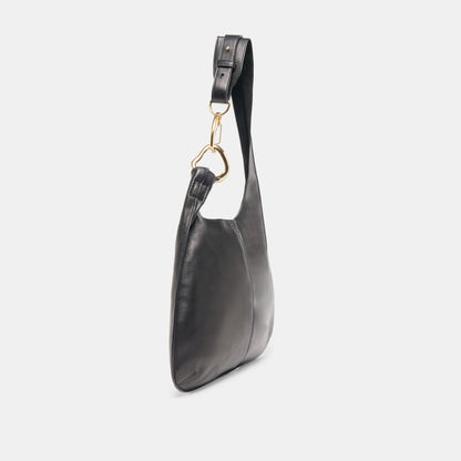Johnnie Black Leather Shoulder Bag - Dolce Vita