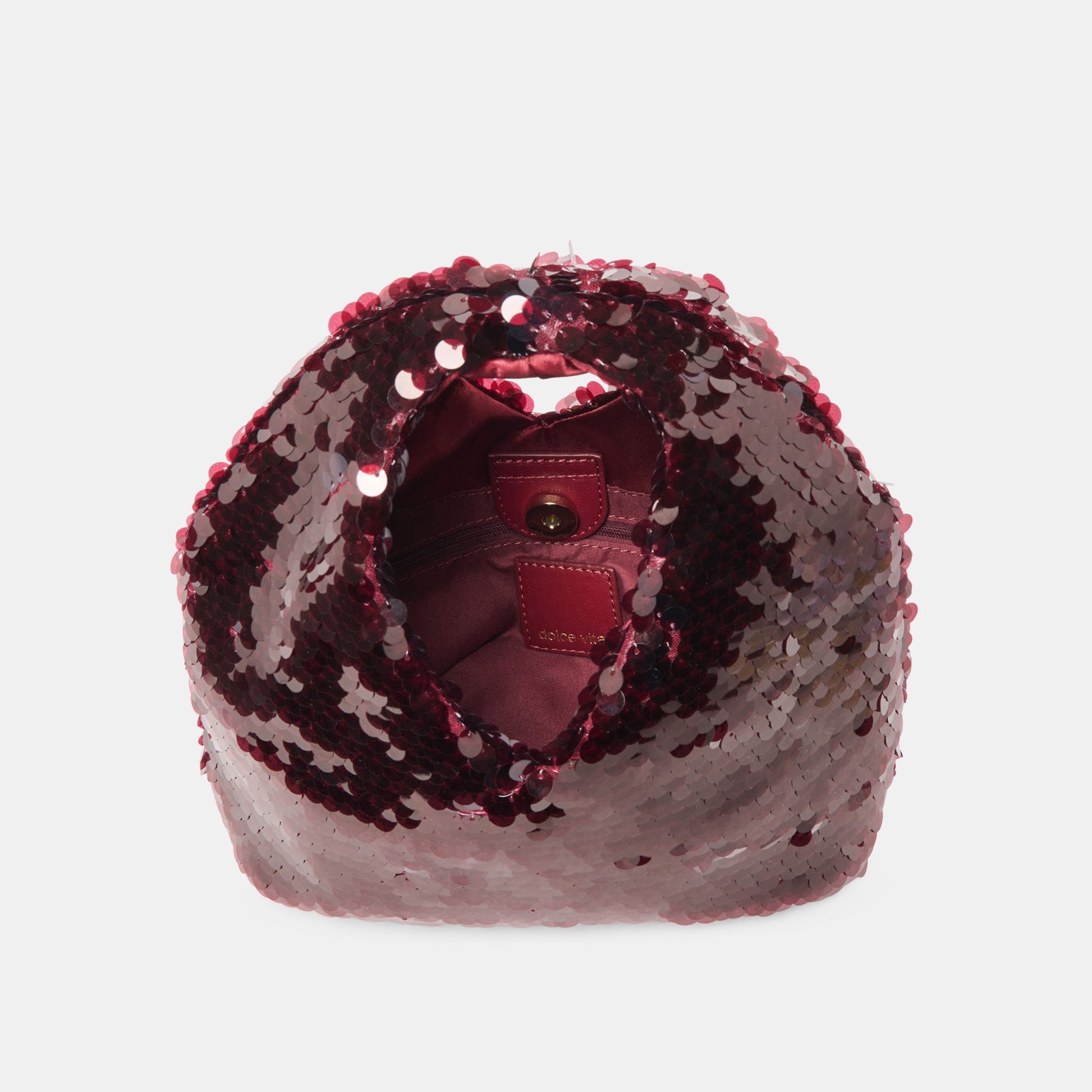 Dahlia Sequin Burgundy Sequin Handbag - Dolce Vita