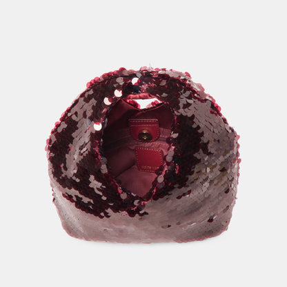 Dahlia Sequin Burgundy Sequin Handbag - Dolce Vita