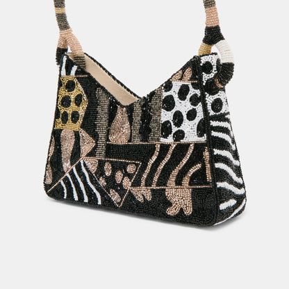 Amelia Dark Multi Beaded Shoulder Bag - Dolce Vita