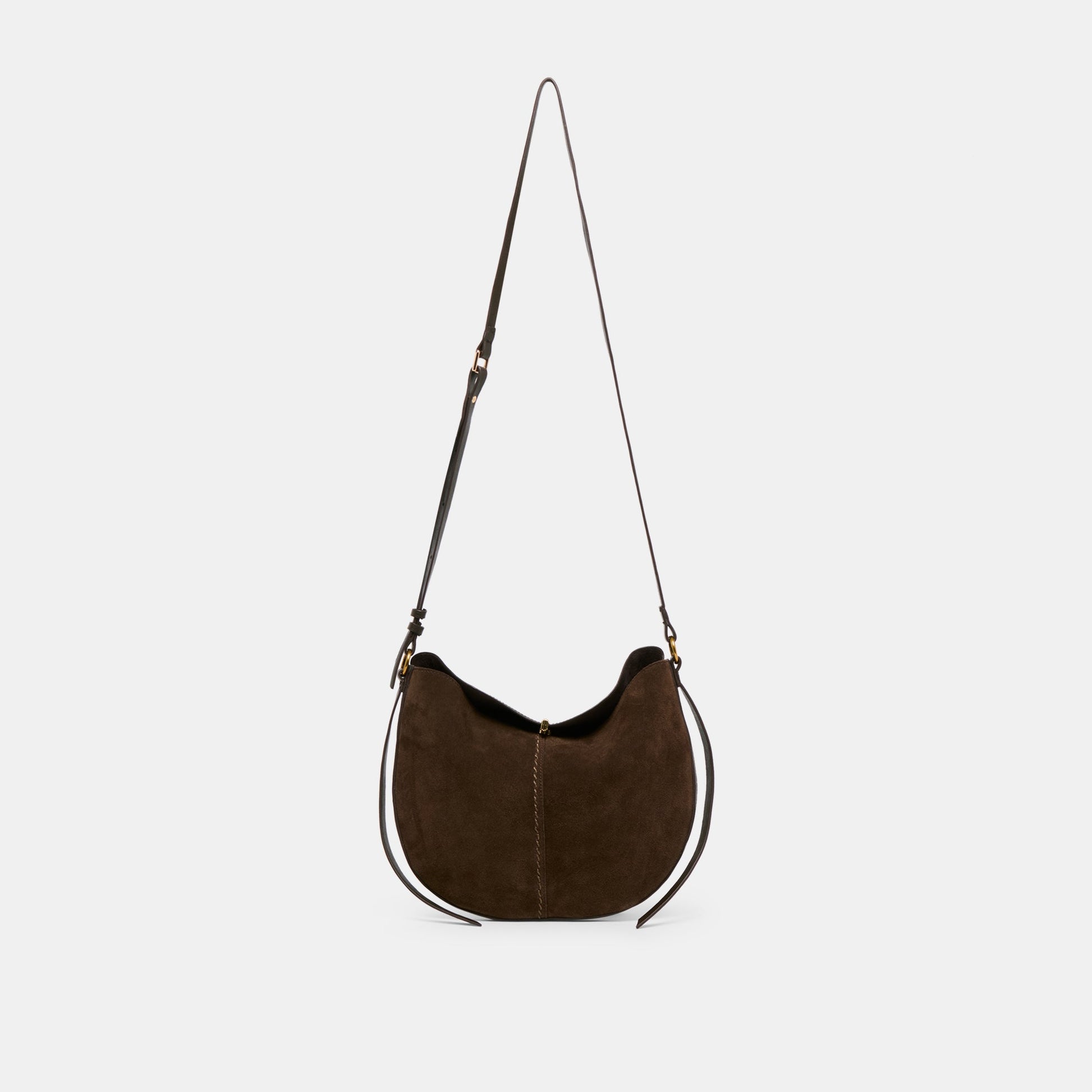 Bennett Espresso Suede Crossbody - Dolce Vita
