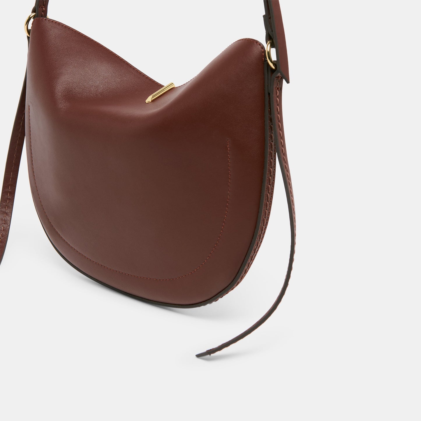 Burano Brown Leather Crossbody - Dolce Vita