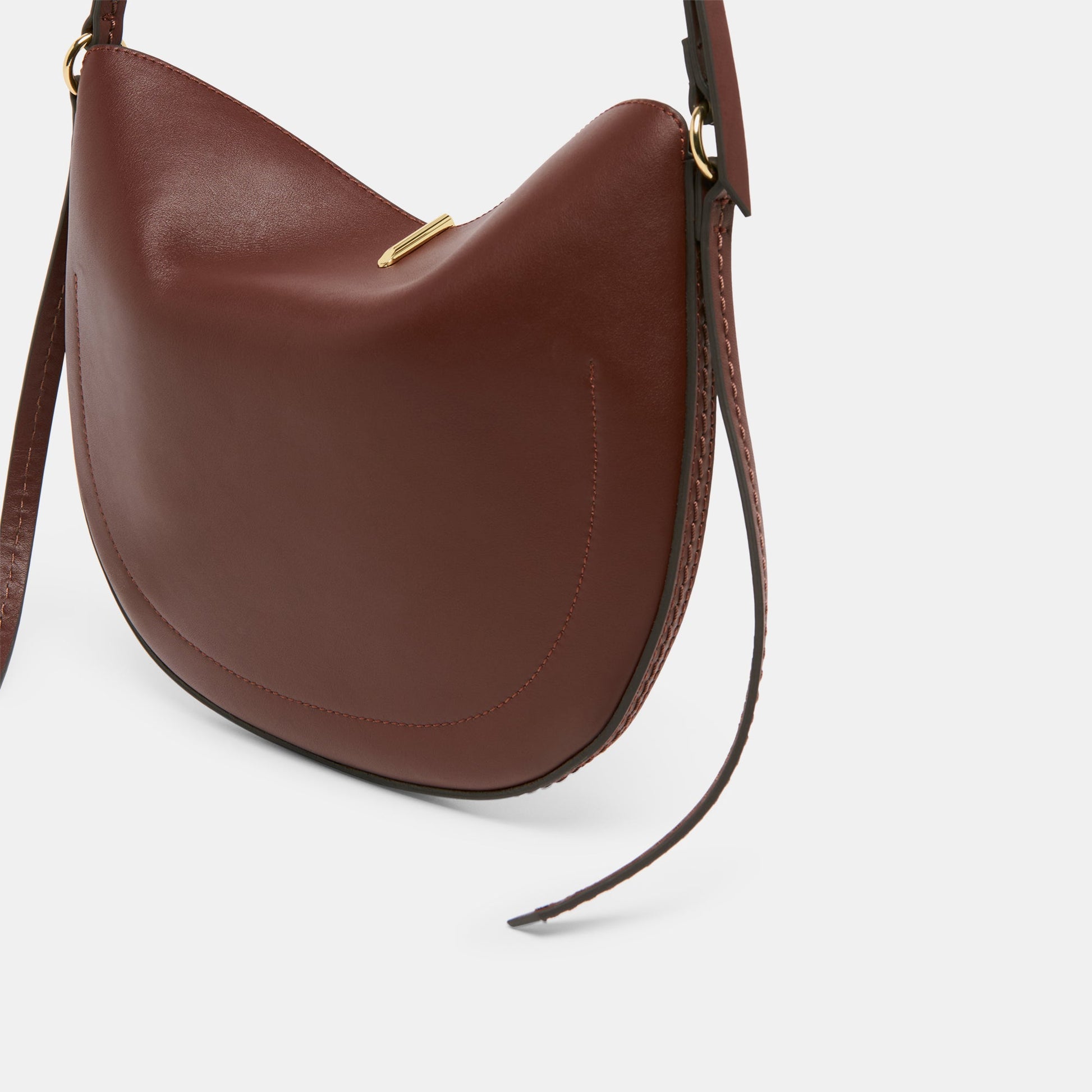 Burano Brown Leather Crossbody - Dolce Vita