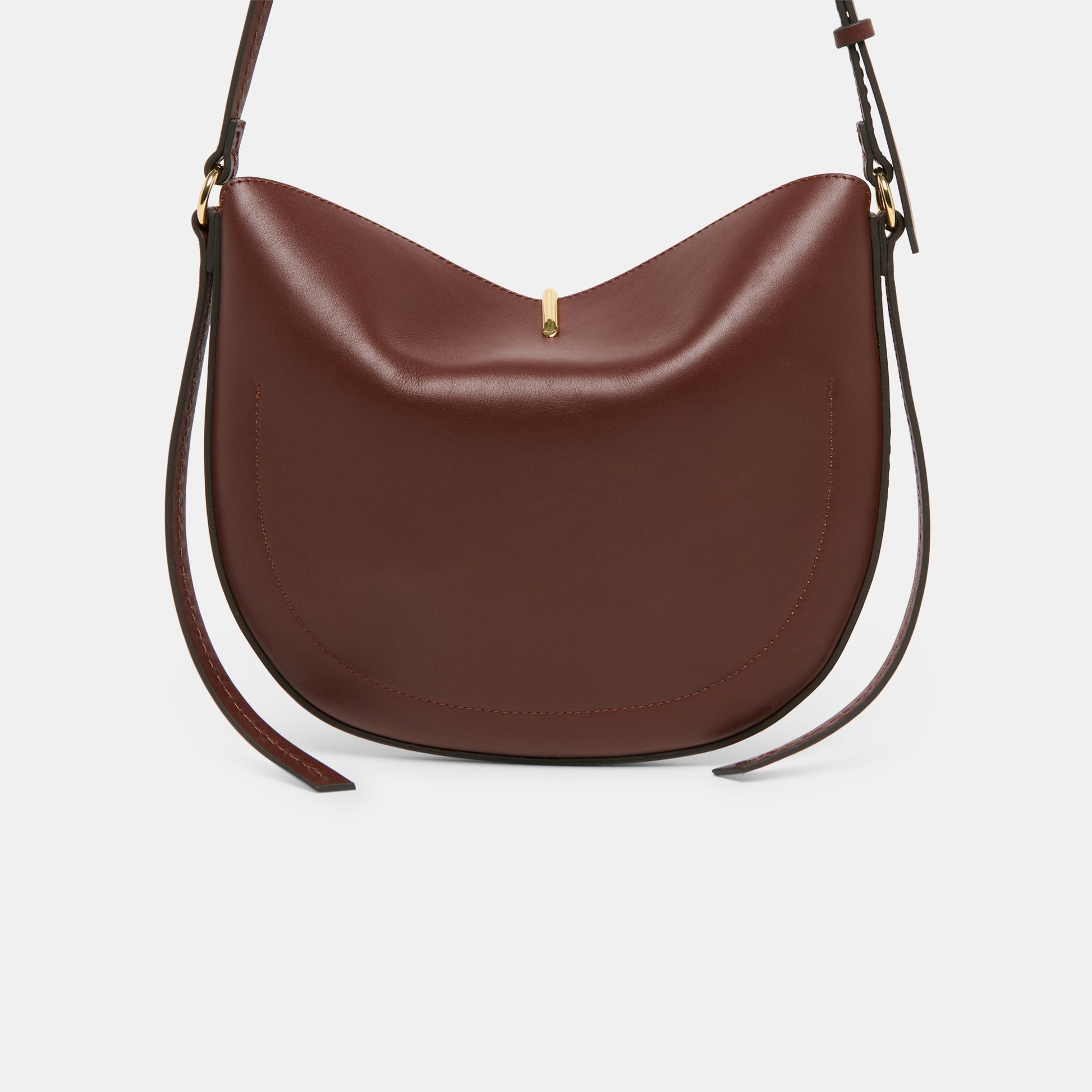 Burano Brown Leather Crossbody - Dolce Vita