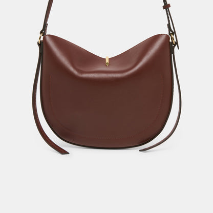Burano Brown Leather Crossbody - Dolce Vita