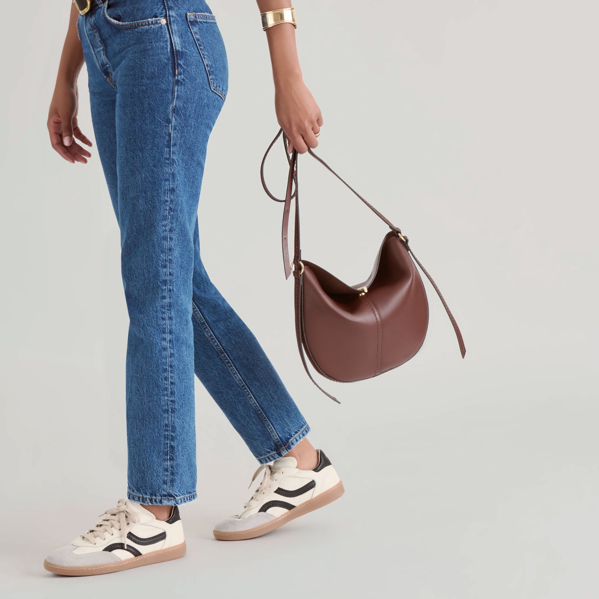 Burano Brown Leather Crossbody - Dolce Vita