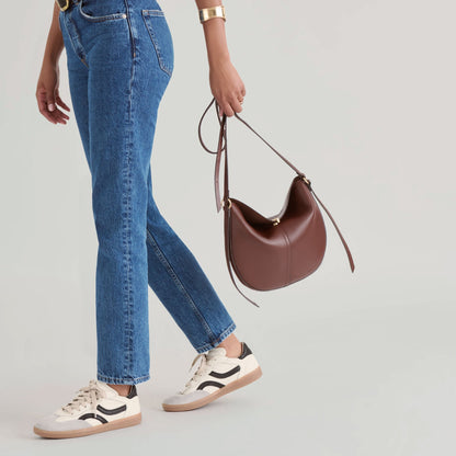 Burano Brown Leather Crossbody - Dolce Vita