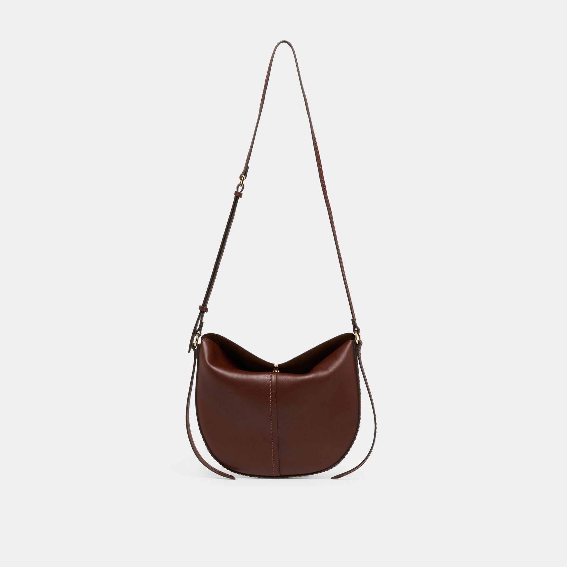 Burano Brown Leather Crossbody - Dolce Vita