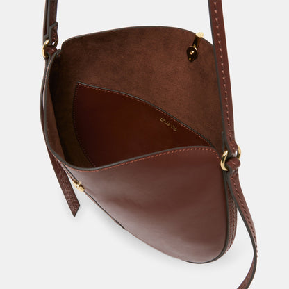 Burano Brown Leather Crossbody - Dolce Vita