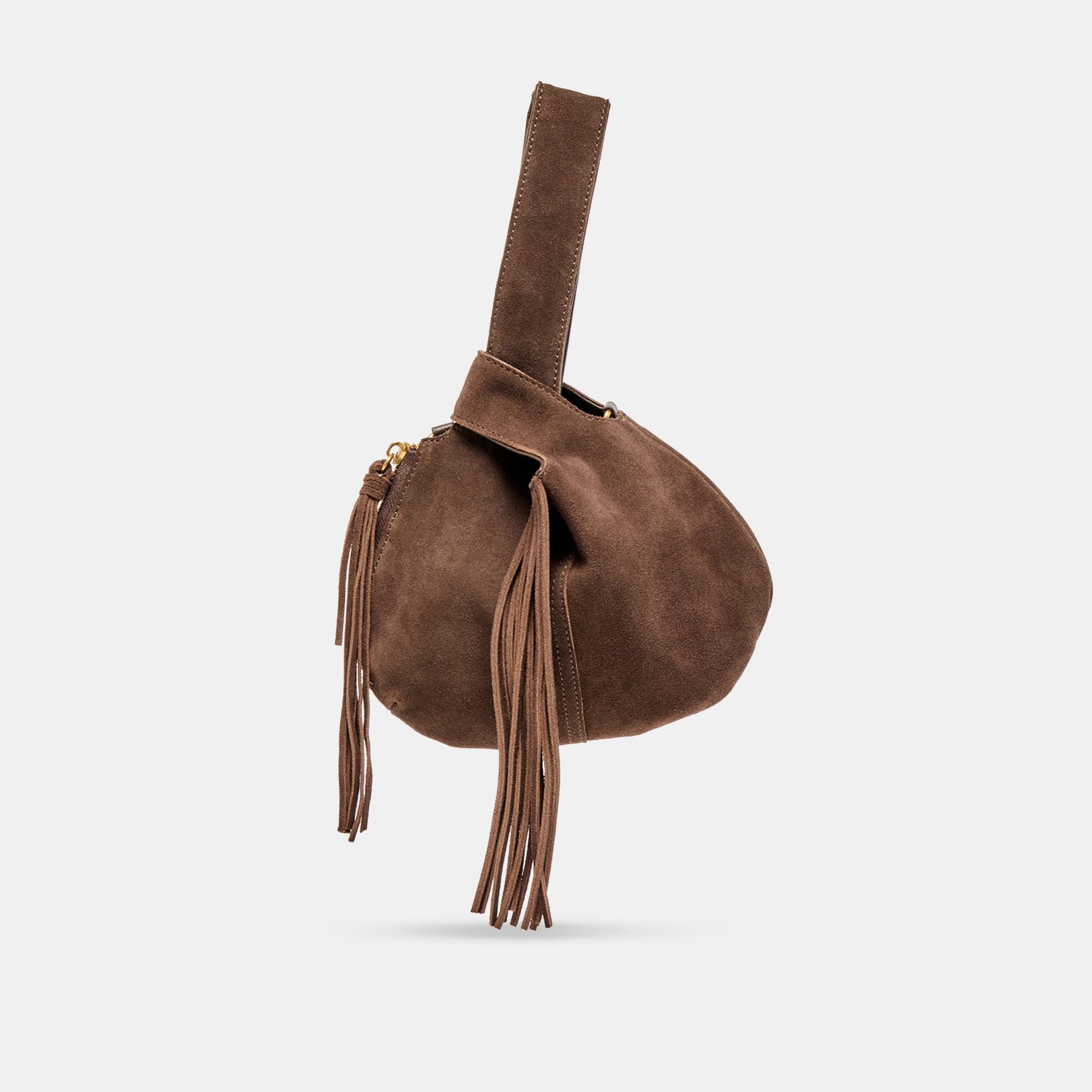 Zury Espresso Suede Handbag - Dolce Vita