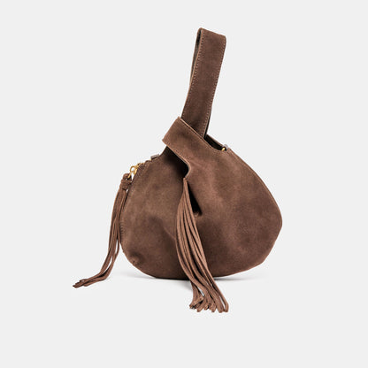 Zury Espresso Suede Handbag - Dolce Vita
