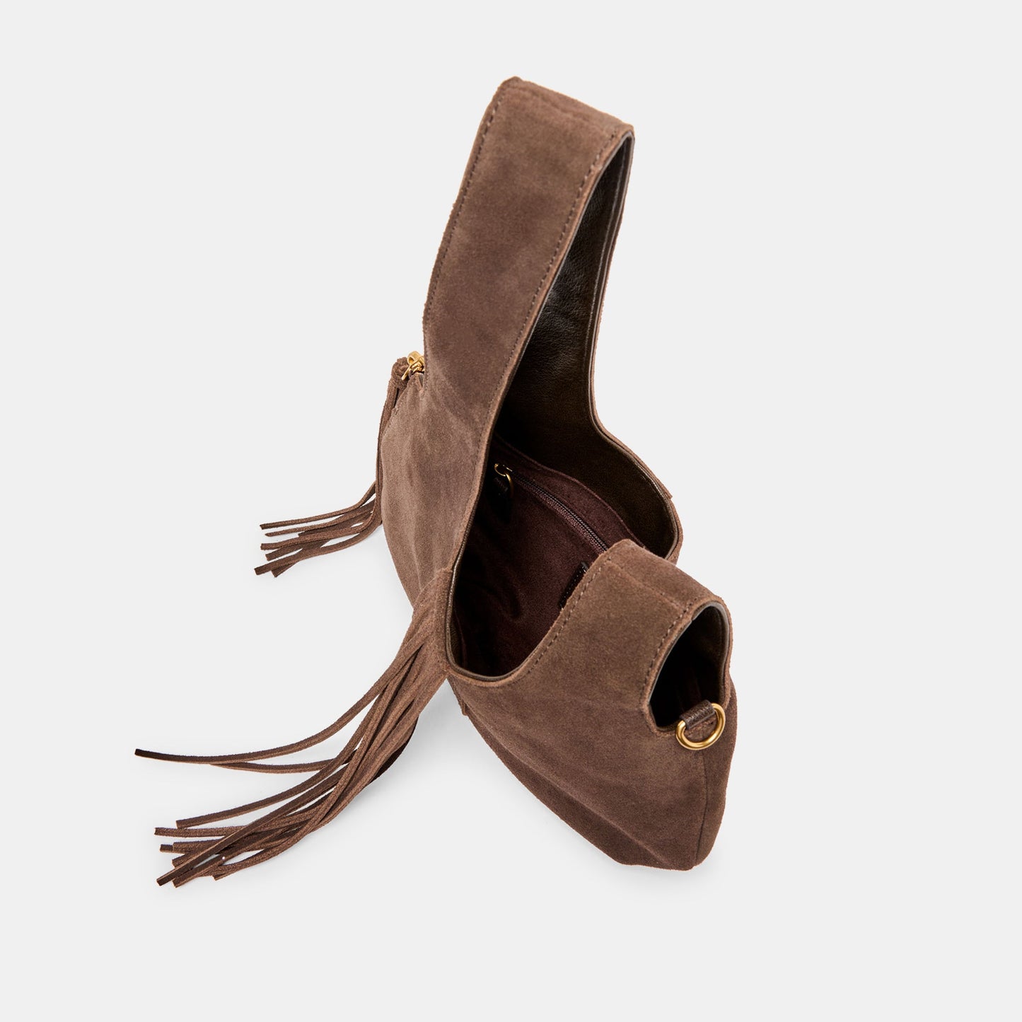 Zury Espresso Suede Handbag - Dolce Vita