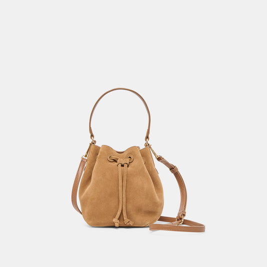 Amaru Brown Suede Crossbody - Dolce Vita