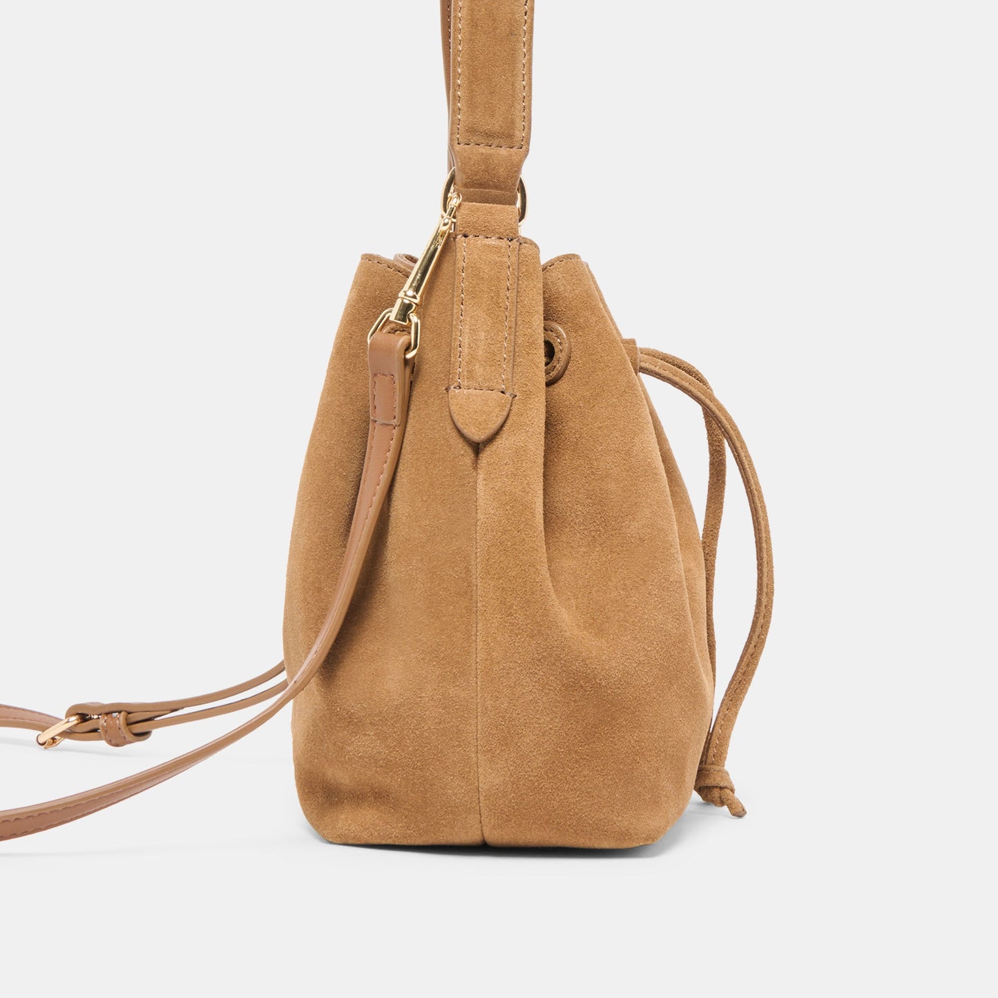 Amaru Brown Suede Crossbody - Dolce Vita