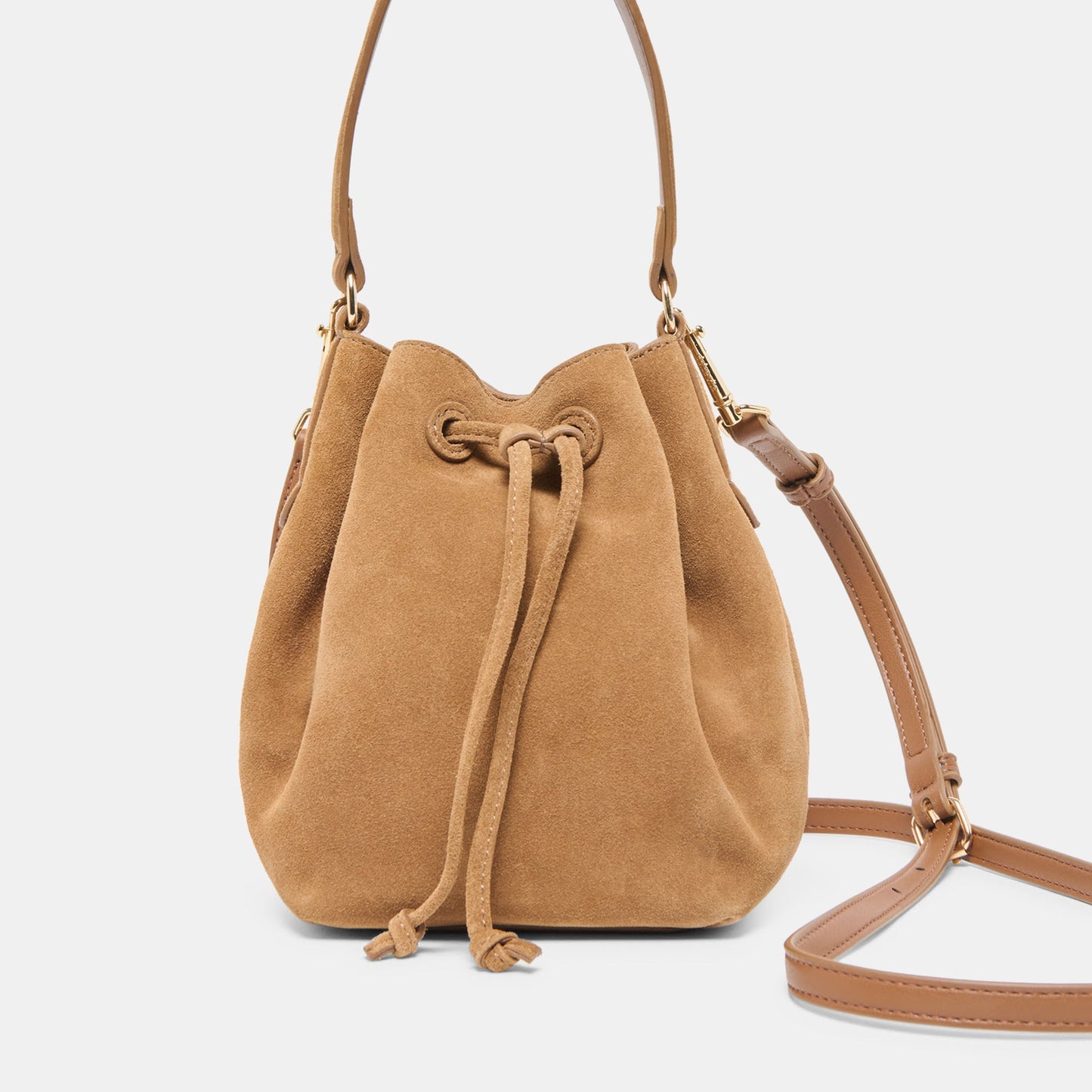 Amaru Brown Suede Crossbody - Dolce Vita