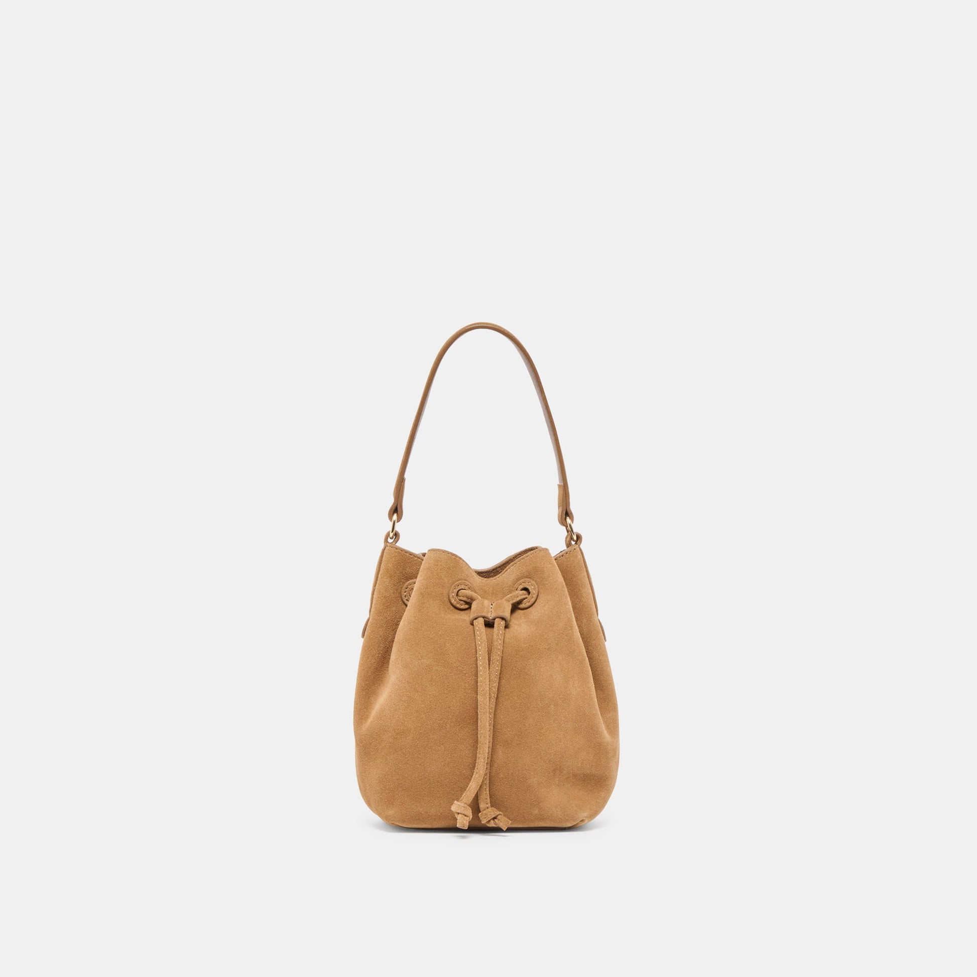 Amaru Brown Suede Crossbody - Dolce Vita