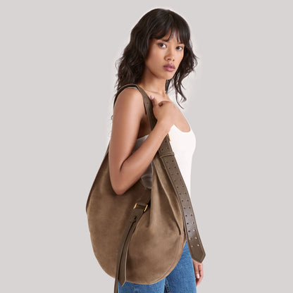 Oakley Olive Suede Tote - Dolce Vita