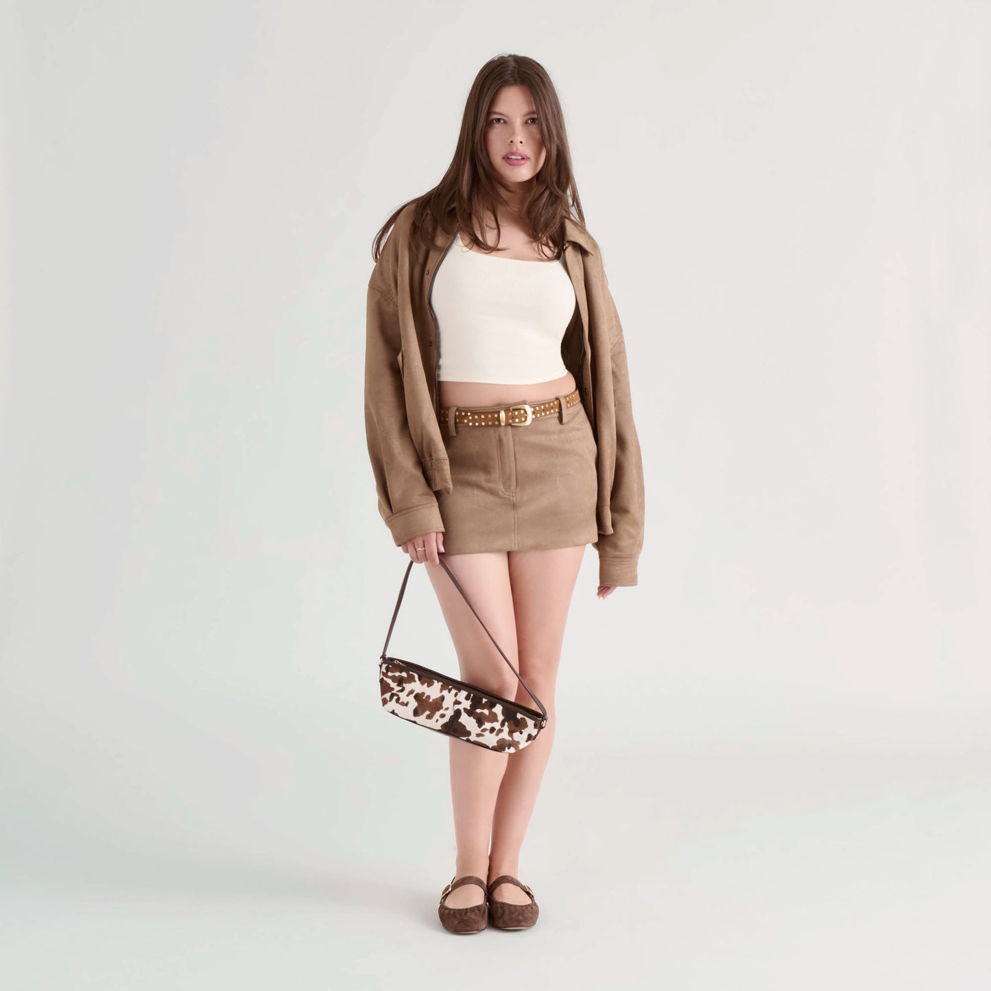 Savaii Cocoa Calf Hair Shoulder Bag - Dolce Vita