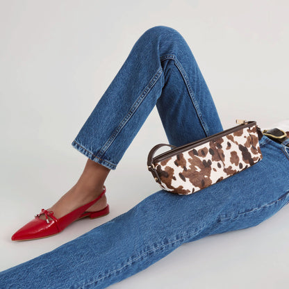 Savaii Cocoa Calf Hair Shoulder Bag - Dolce Vita