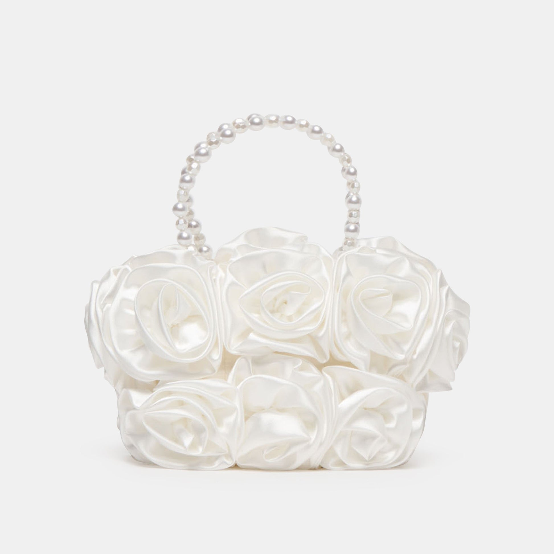 Aubrey White Satin Handbag - Dolce Vita