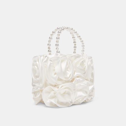Aubrey White Satin Handbag - Dolce Vita