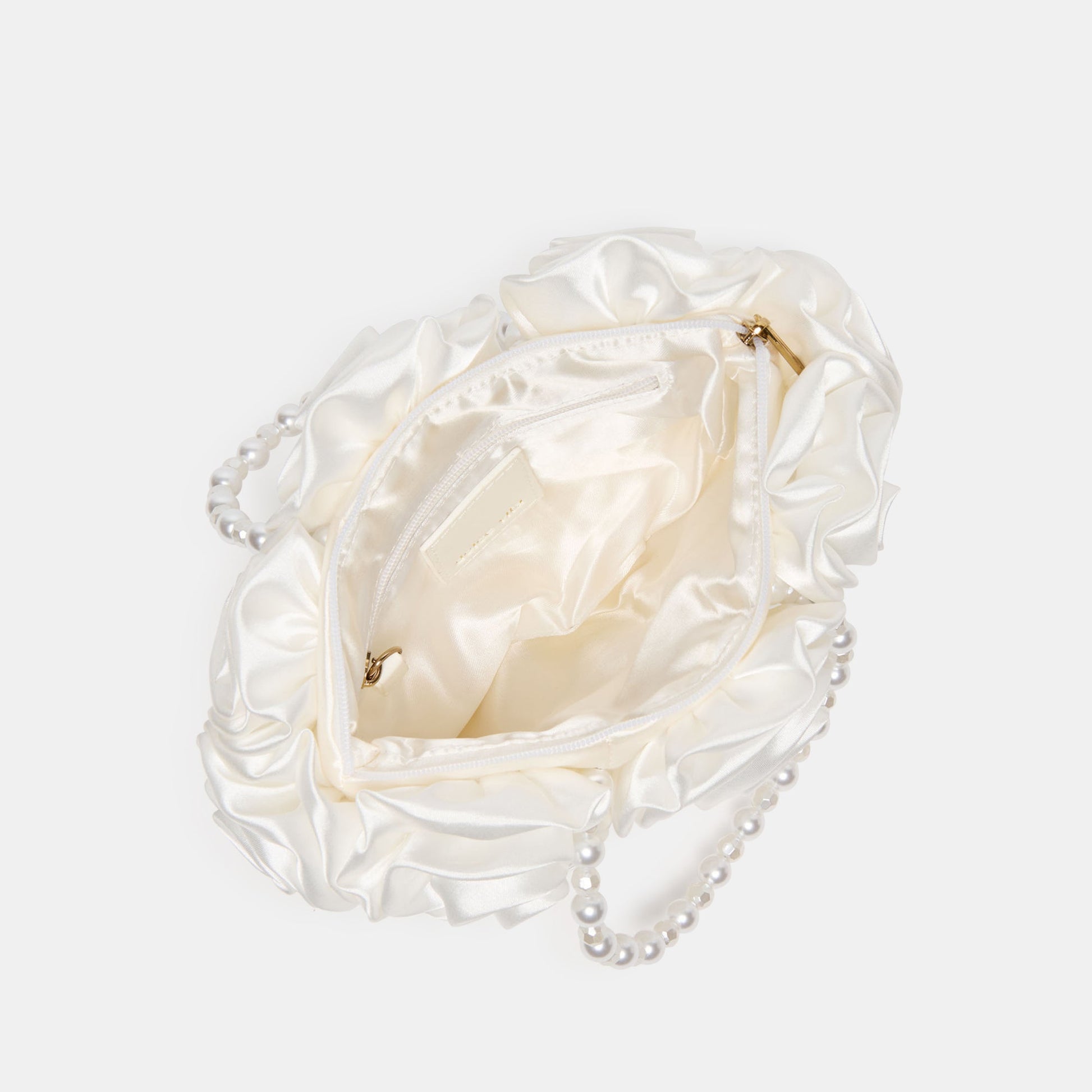 Aubrey White Satin Handbag - Dolce Vita