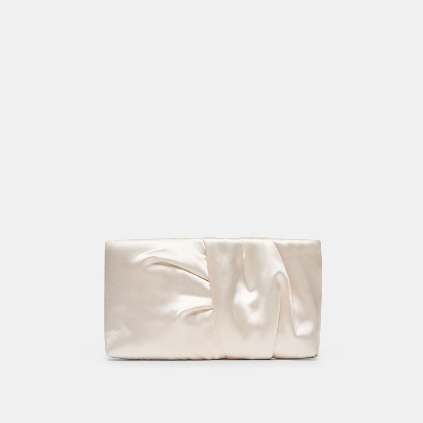 Rozey White Satin Clutch - Dolce Vita