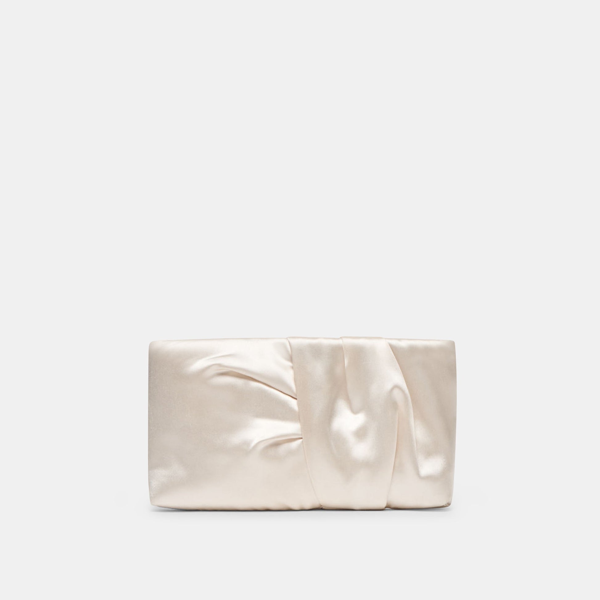 Rozey White Satin Clutch - Dolce Vita