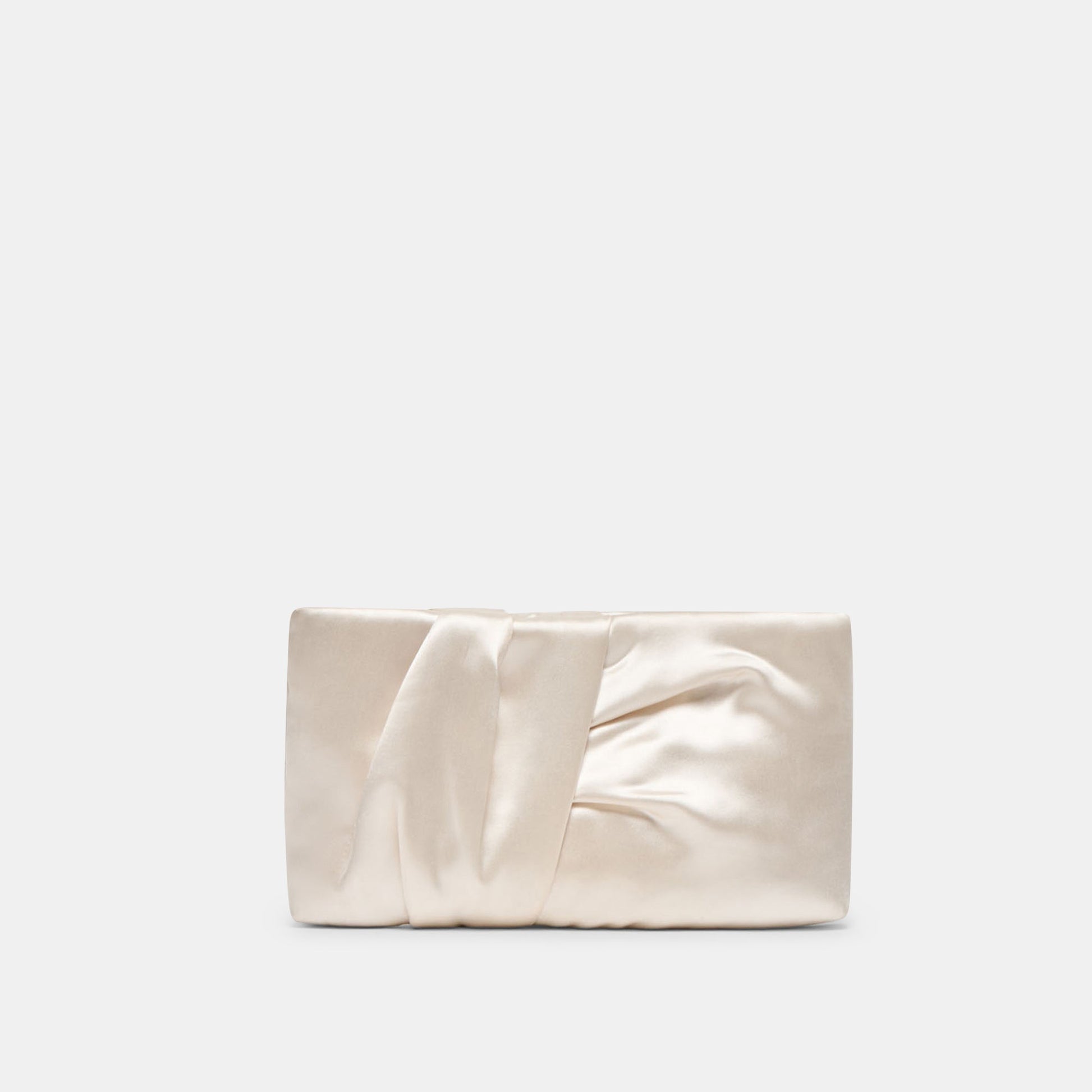 Rozey White Satin Clutch - Dolce Vita
