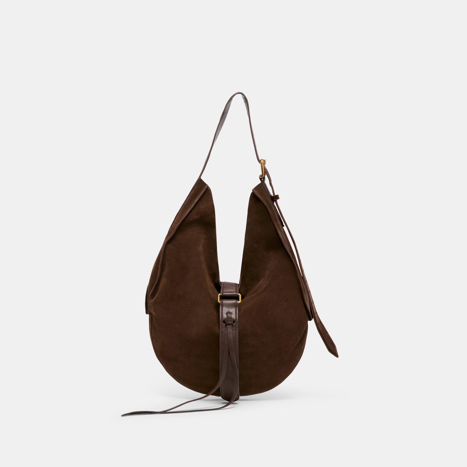 Oakley Chocolate Suede Tote - Dolce Vita