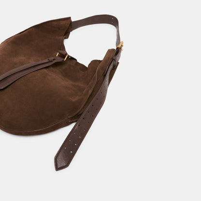 Oakley Chocolate Suede Tote - Dolce Vita