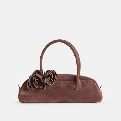 Boracay Chocolate Suede Shoulder Bag - Dolce Vita