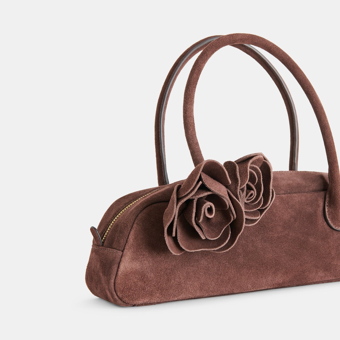 Boracay Chocolate Suede Shoulder Bag - Dolce Vita