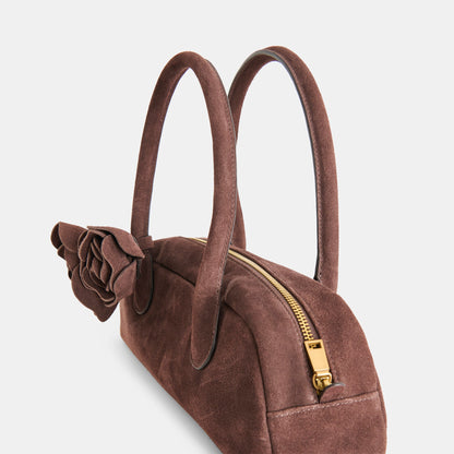 Boracay Chocolate Suede Shoulder Bag - Dolce Vita