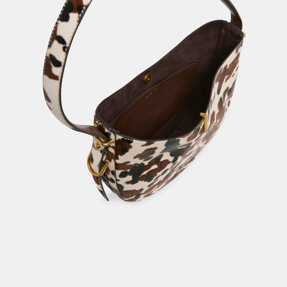 Bree Cocoa Calf Hair Shoulder Bag - Dolce Vita