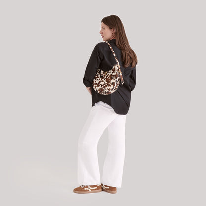 Bree Cocoa Calf Hair Shoulder Bag - Dolce Vita