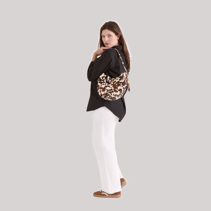 Bree Cocoa Calf Hair Shoulder Bag - Dolce Vita