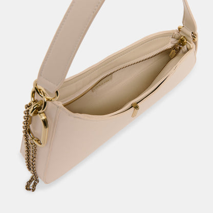 Prya Creme Leather Shoulder Bag - Dolce Vita