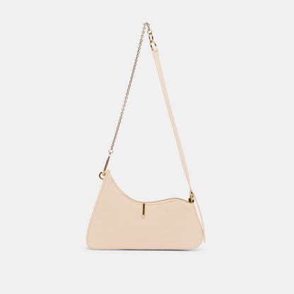 Prya Creme Leather Shoulder Bag - Dolce Vita