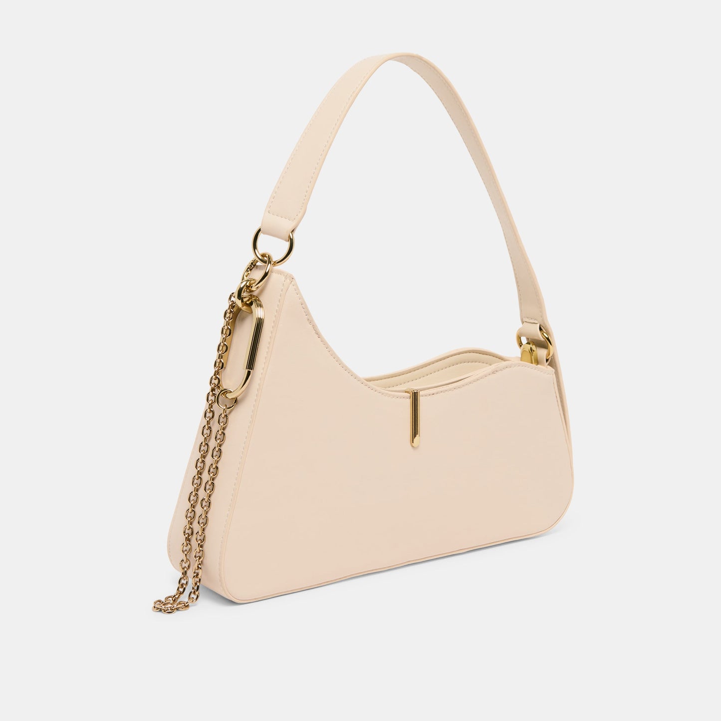 Prya Creme Leather Shoulder Bag - Dolce Vita