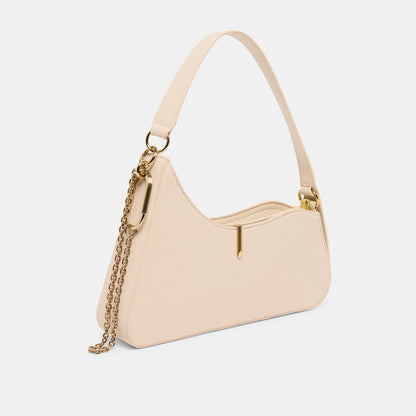 Prya Creme Leather Shoulder Bag - Dolce Vita
