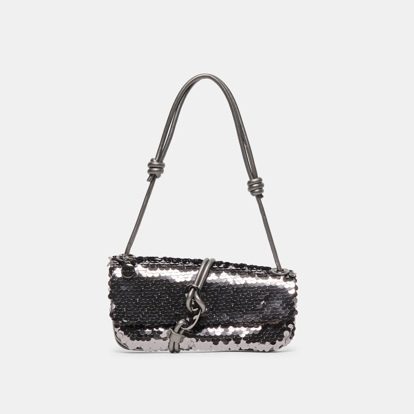 Alice Gunmetal Sequin Shoulder Bag - Dolce Vita
