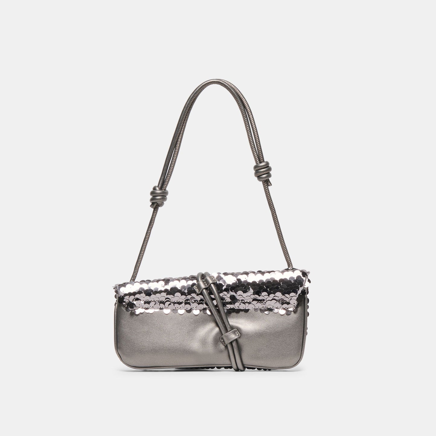 Alice Gunmetal Sequin Shoulder Bag - Dolce Vita