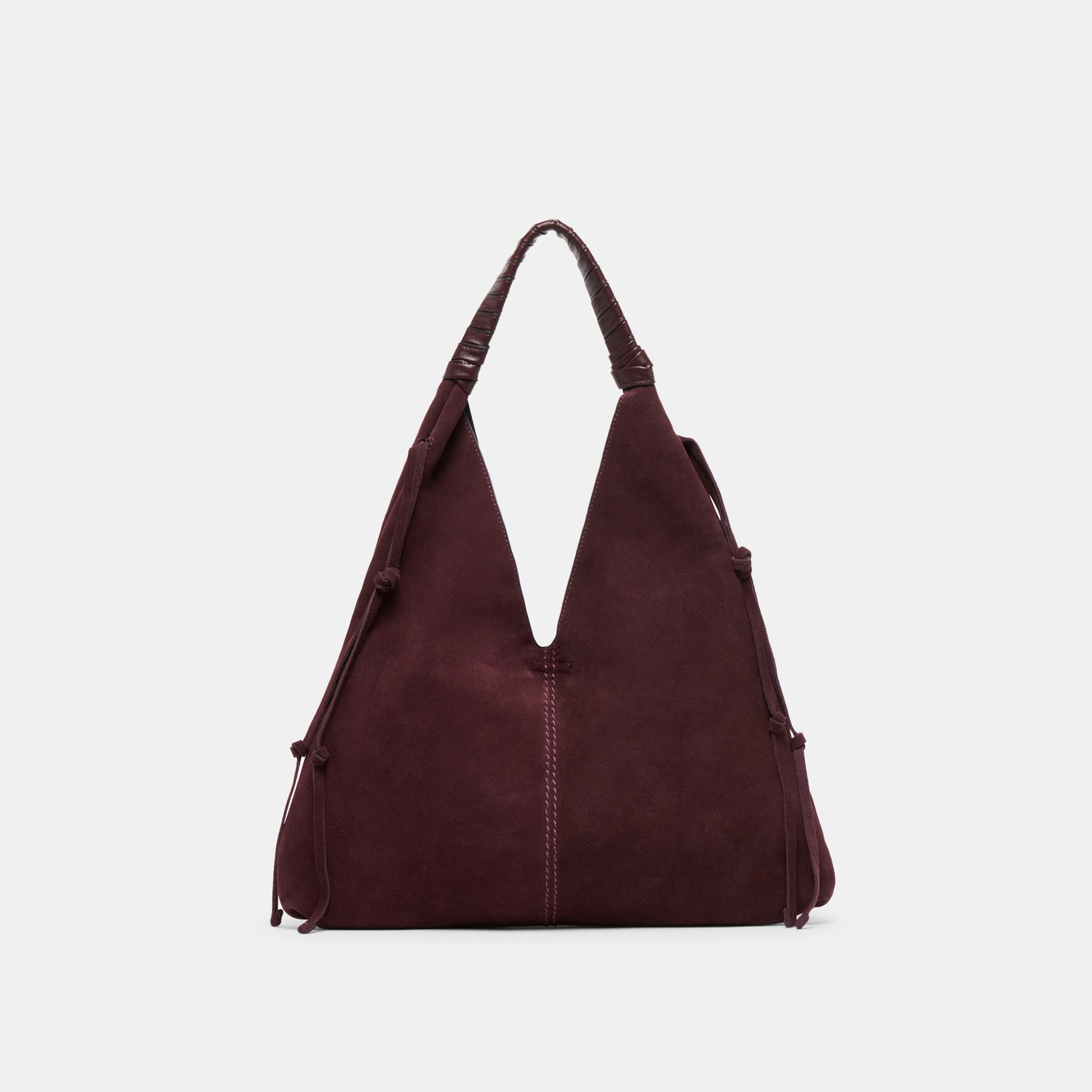 Merrick Burgundy Suede Tote - Dolce Vita