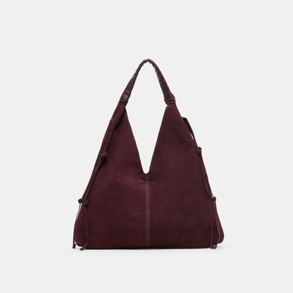 Merrick Burgundy Suede Tote - Dolce Vita