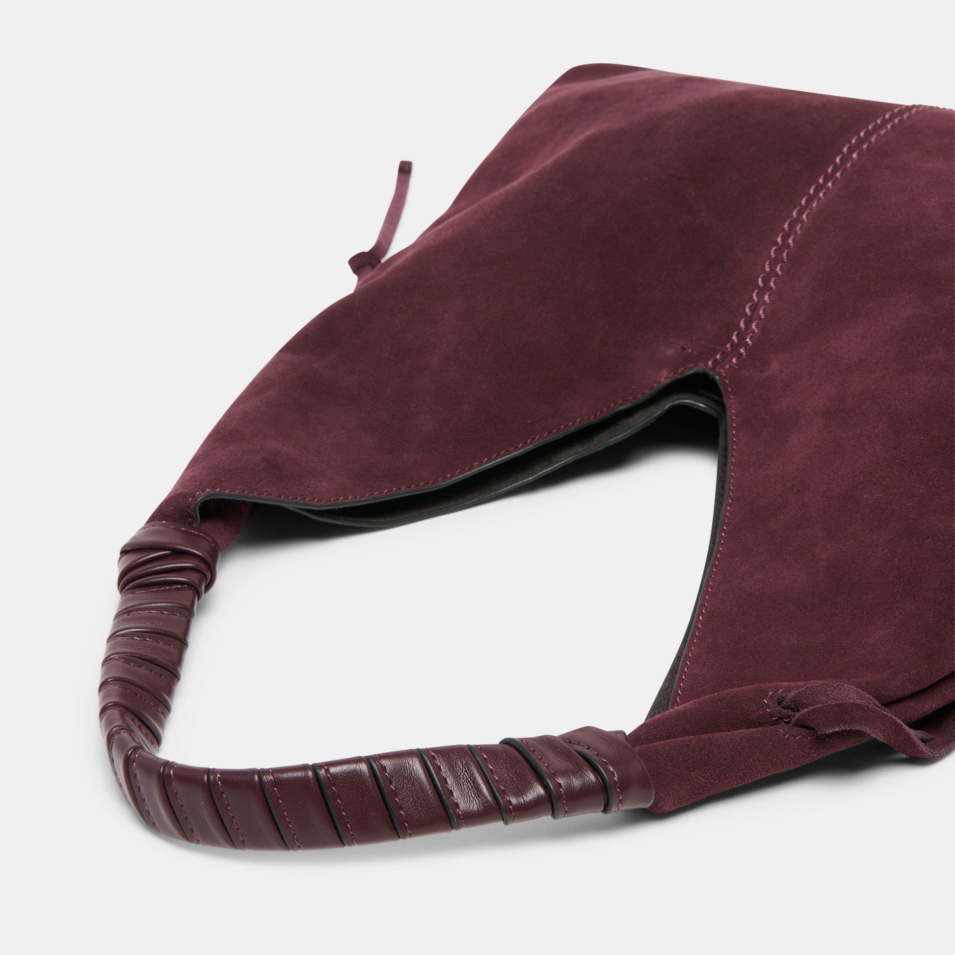 Merrick Burgundy Suede Tote - Dolce Vita