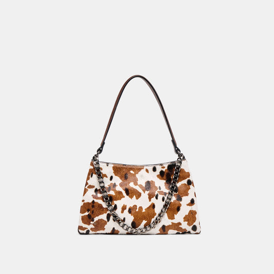 Jagger Cocoa Calf Hair Shoulder Bag - Dolce Vita