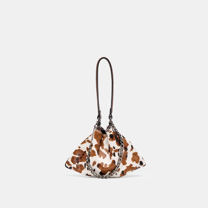 Jagger Cocoa Calf Hair Shoulder Bag - Dolce Vita